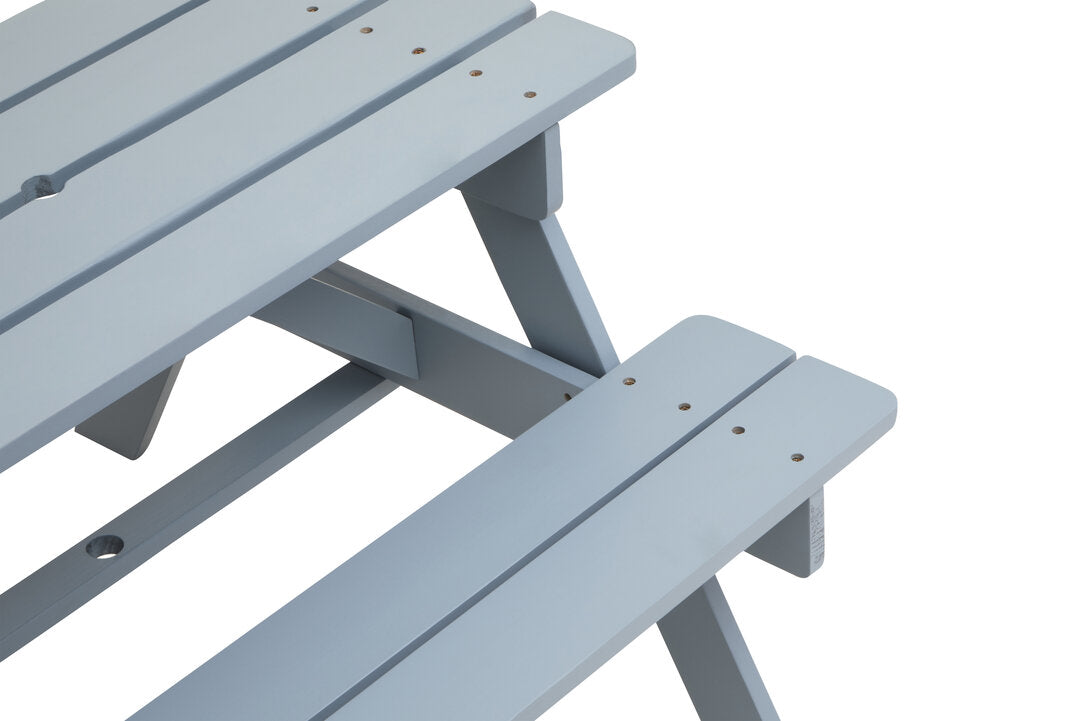 Benson Grey Finish Wood Kids Picnic Bench