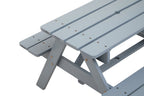 Benson Grey Finish Wood Kids Picnic Bench