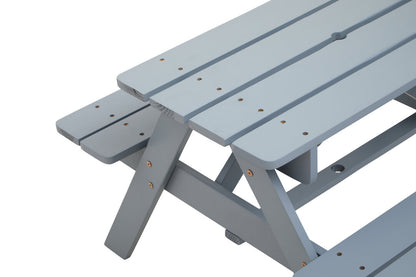 Benson Grey Finish Wood Kids Picnic Bench