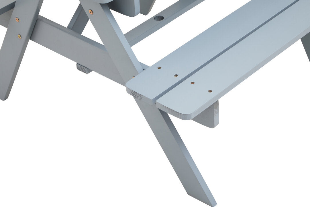 Benson Grey Finish Wood Kids Picnic Bench