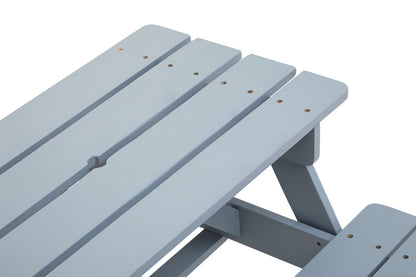 Benson Grey Finish Wood Kids Picnic Bench