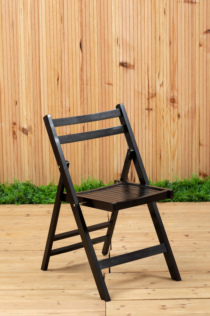 Bellamy Black Wood Folding Chair
