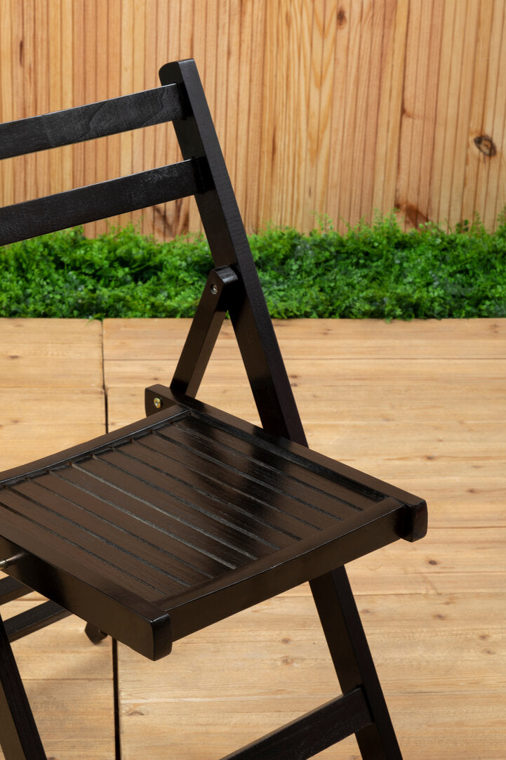 Bellamy Black Wood Folding Chair