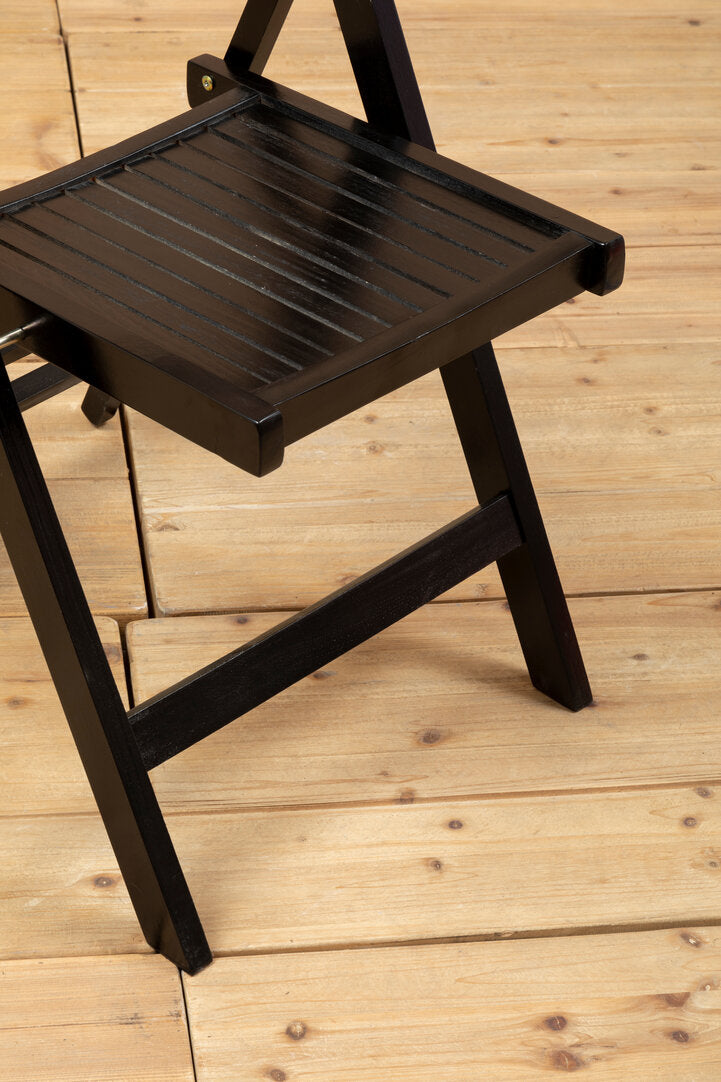 Bellamy Black Wood Folding Chair