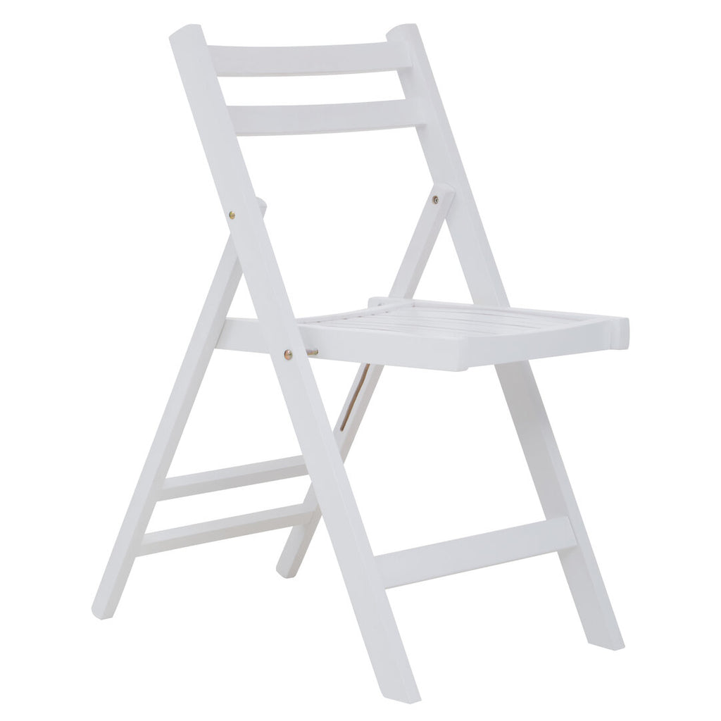 Bellamy White Wood Folding Chair
