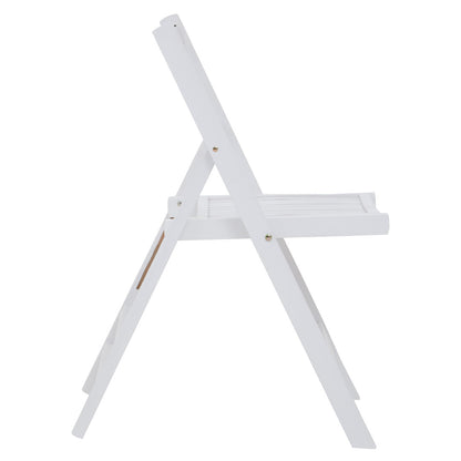 Bellamy White Wood Folding Chair