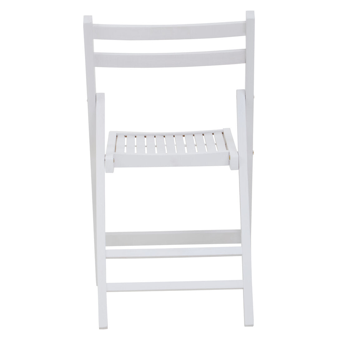 Bellamy White Wood Folding Chair
