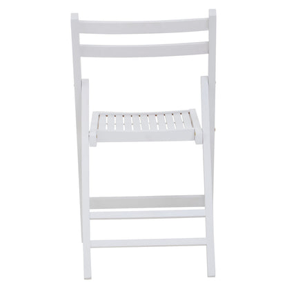 Bellamy White Wood Folding Chair