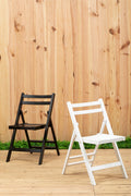 Bellamy White Wood Folding Chair
