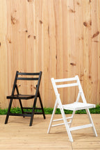 Bellamy White Wood Folding Chair