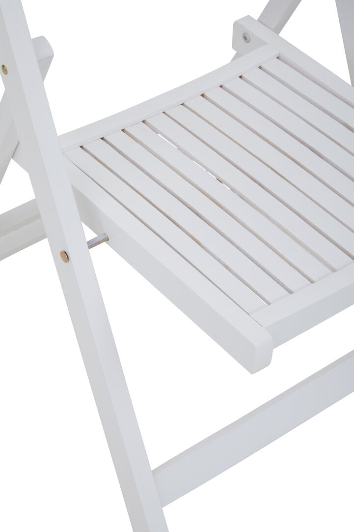 Bellamy White Wood Folding Chair