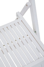 Bellamy White Wood Folding Chair