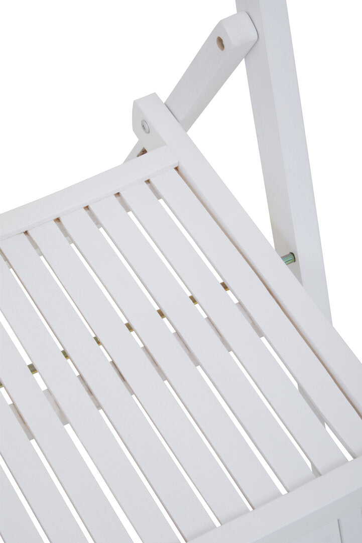 Bellamy White Wood Folding Chair
