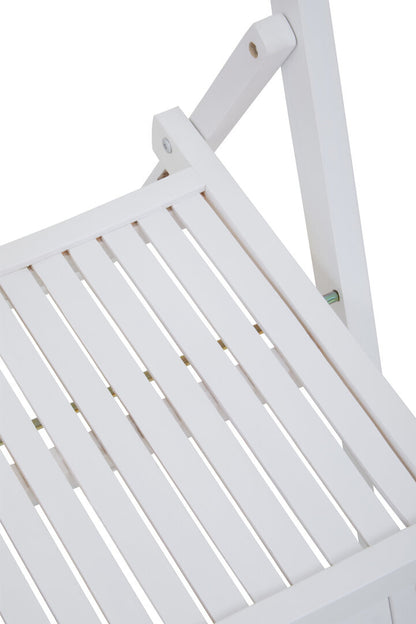 Bellamy White Wood Folding Chair