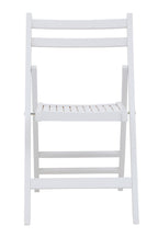 Bellamy White Wood Folding Chair