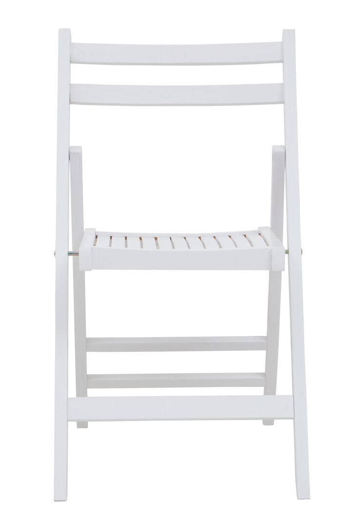 Bellamy White Wood Folding Chair