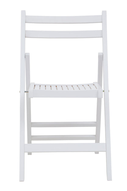Bellamy White Wood Folding Chair