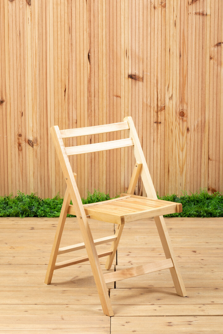 Bellamy Natural Finish Folding Chair