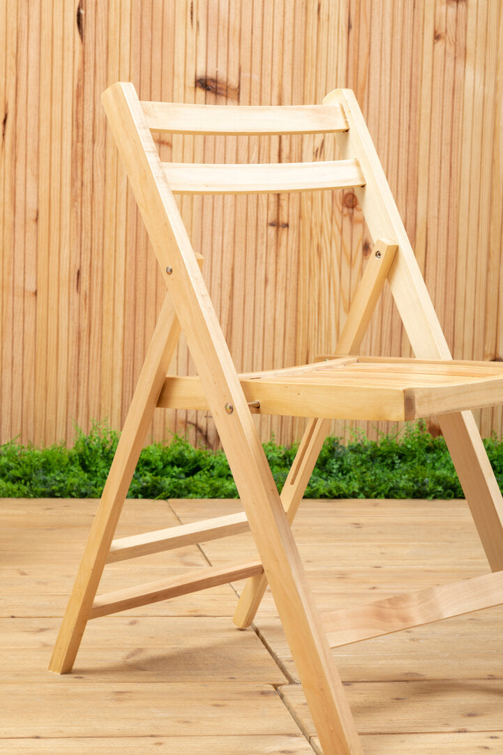 Bellamy Natural Finish Folding Chair