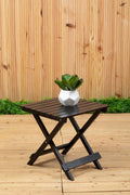 Bellamy Black Wood Folding Table