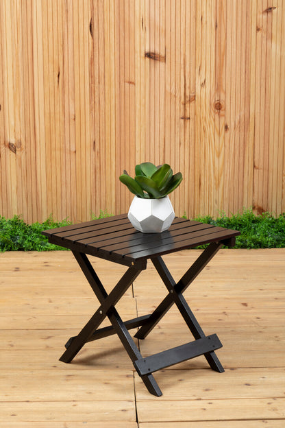 Bellamy Black Wood Folding Table