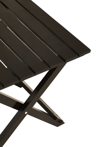 Bellamy Black Wood Folding Table