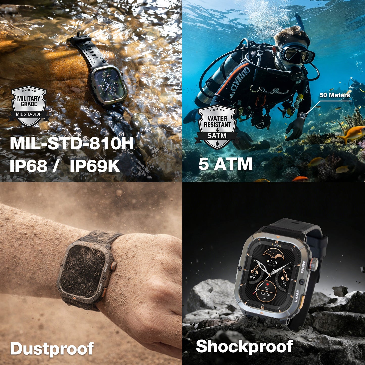 AGM Legion 3 Rugged Smart Watch