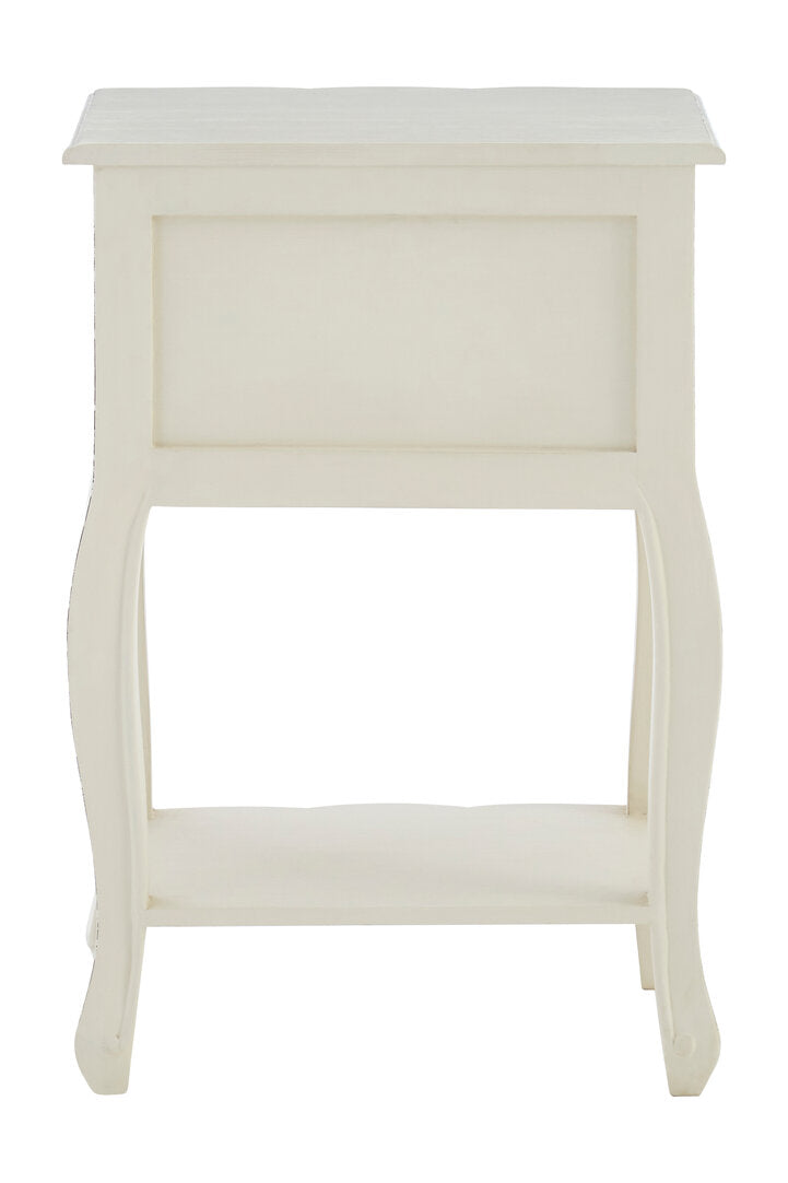 Larissa 2 Drawer White Bedside Table