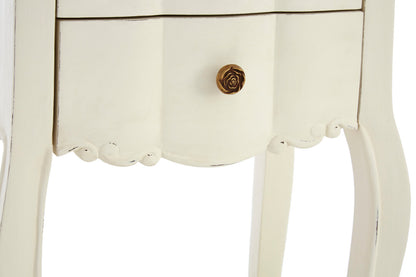 Larissa 2 Drawer White Bedside Table