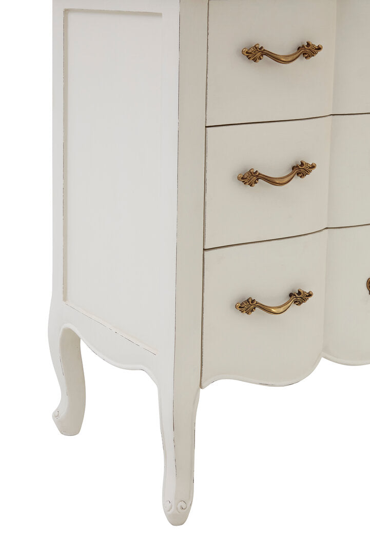 Larissa 3 Drawer White Chest