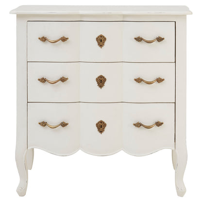 Larissa 3 Drawer White Chest