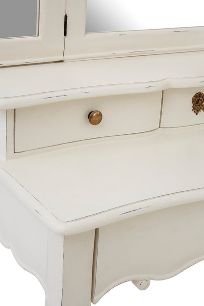 Larissa Dressing Table With Mirror White