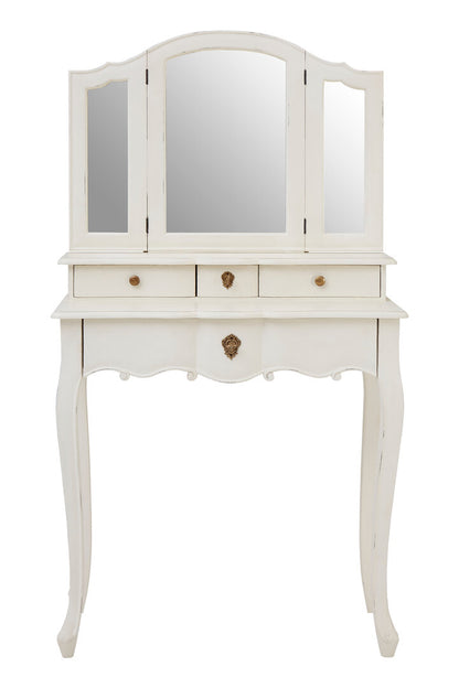 Larissa Dressing Table With Mirror White