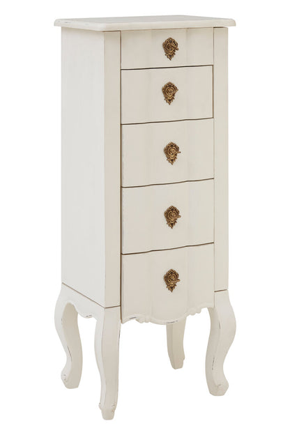 Larissa 5 Drawer Small Chest White