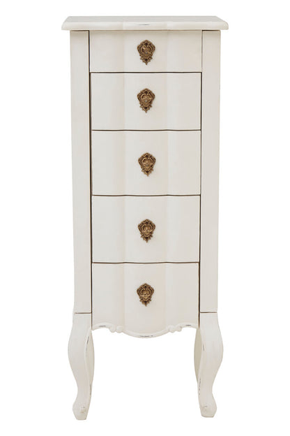 Larissa 5 Drawer Small Chest White