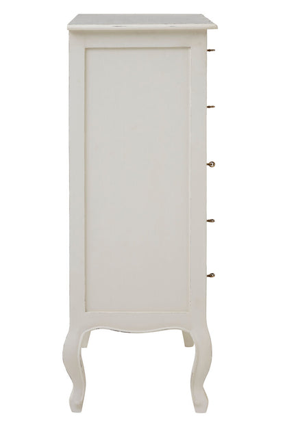 Larissa 5 Drawer White Chest