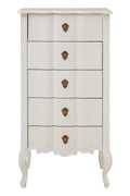Larissa 5 Drawer White Chest