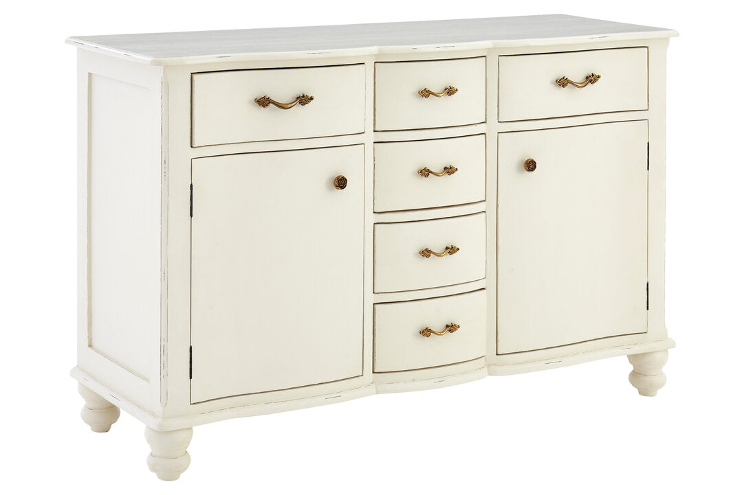 Larissa 6 Drawer White Sideboard