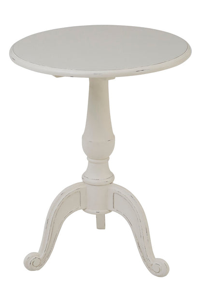 Loire Round White Pedestal Table