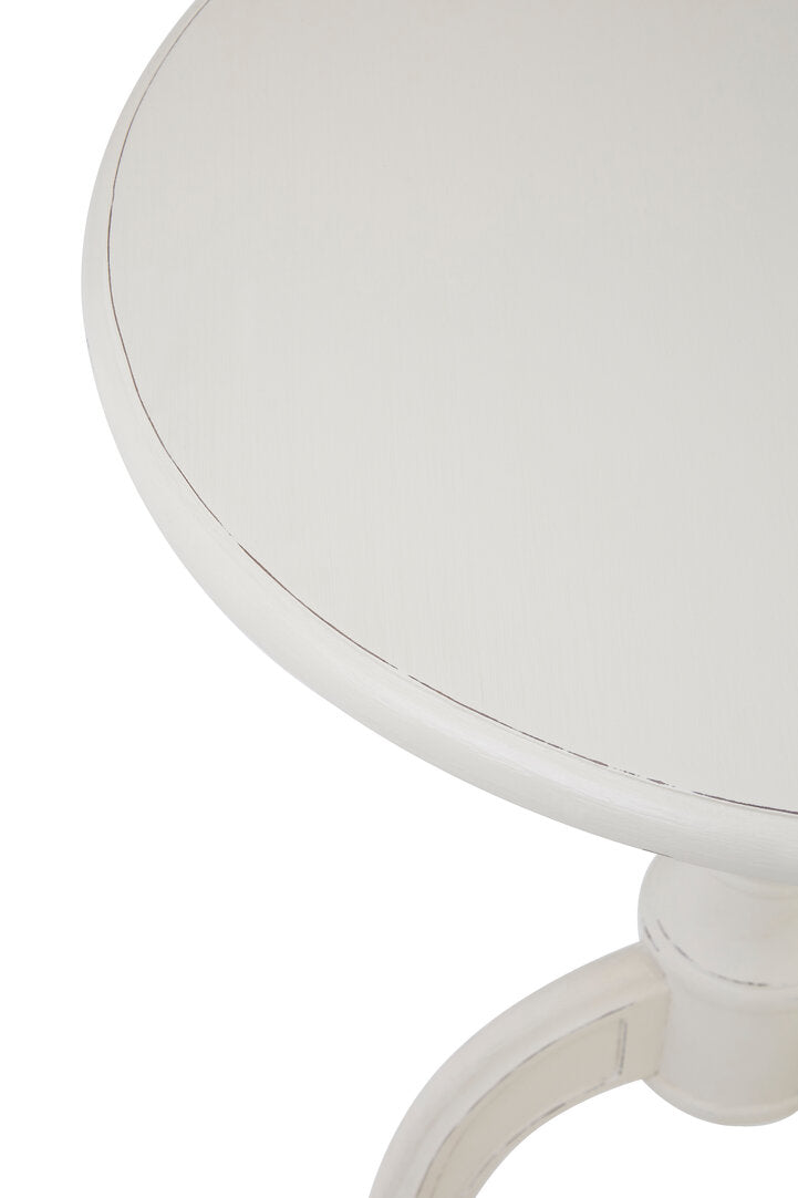 Loire Round White Pedestal Table
