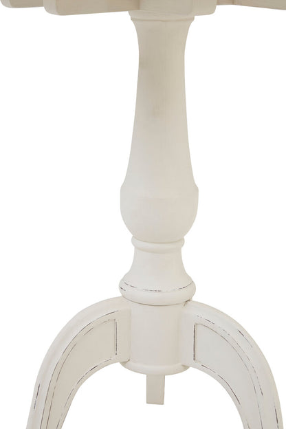 Loire Round White Pedestal Table