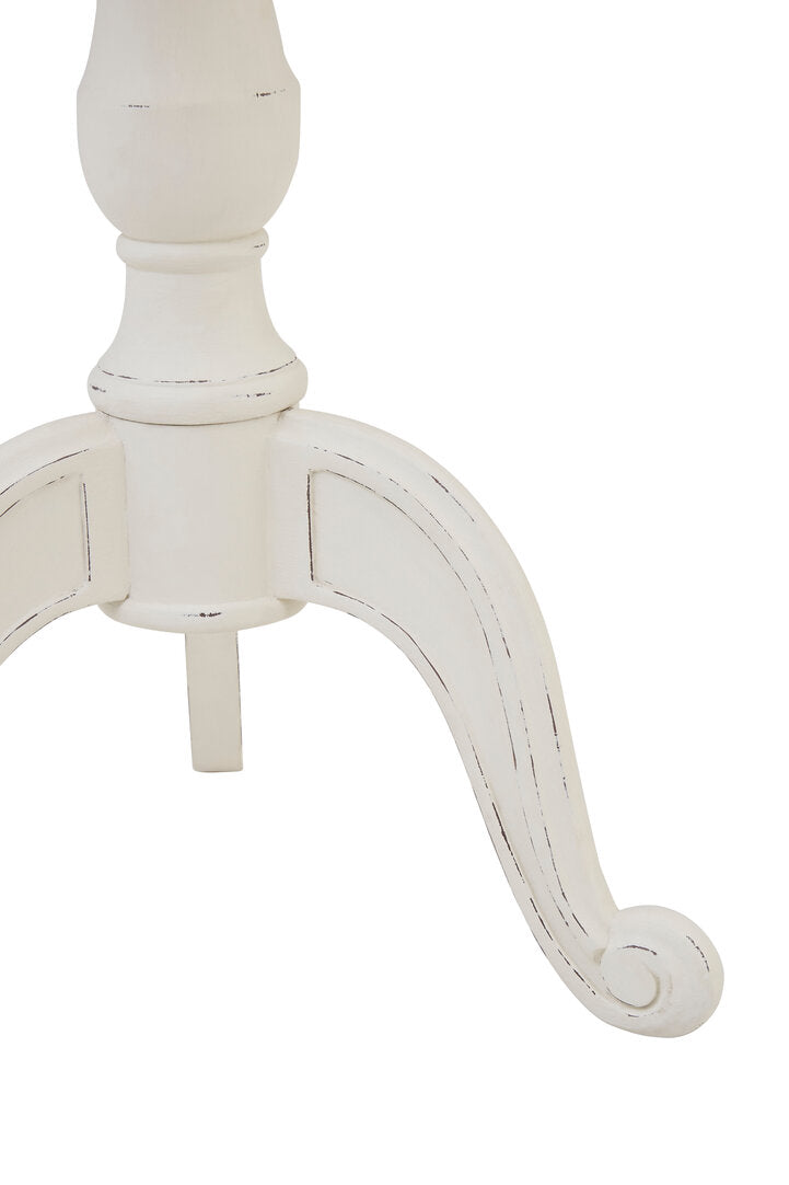 Loire Round White Pedestal Table