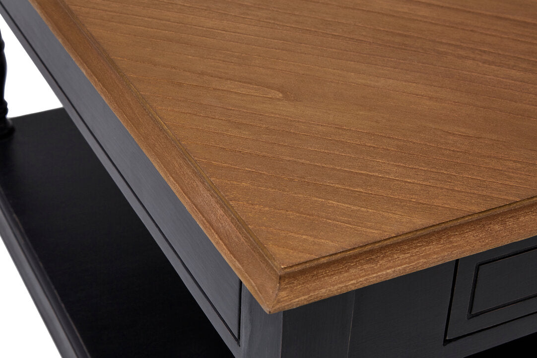 Larissa 1 Drawer Black Coffee Table