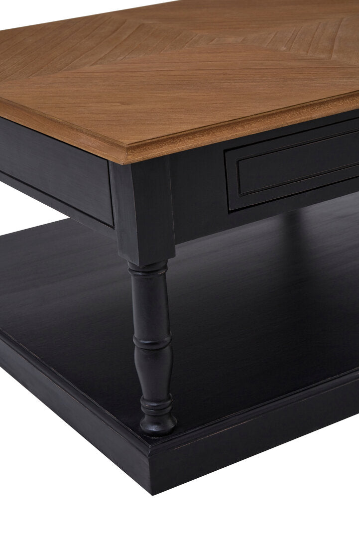 Larissa 1 Drawer Black Coffee Table