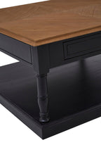 Larissa 1 Drawer Black Coffee Table