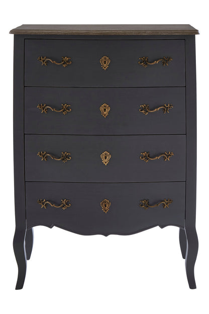Larissa 4 Drawer Dark Grey Chest