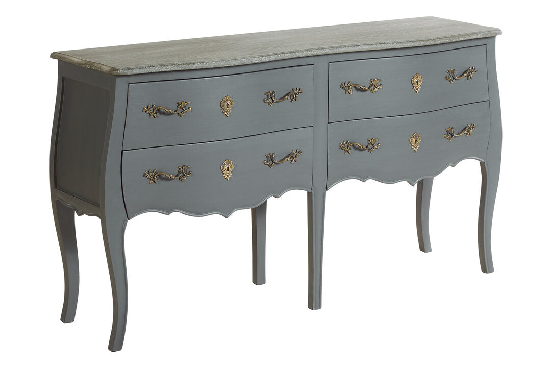 Larissa Grey 4 Drawer Sideboard