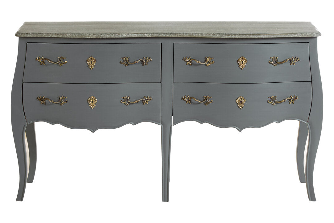Larissa Grey 4 Drawer Sideboard