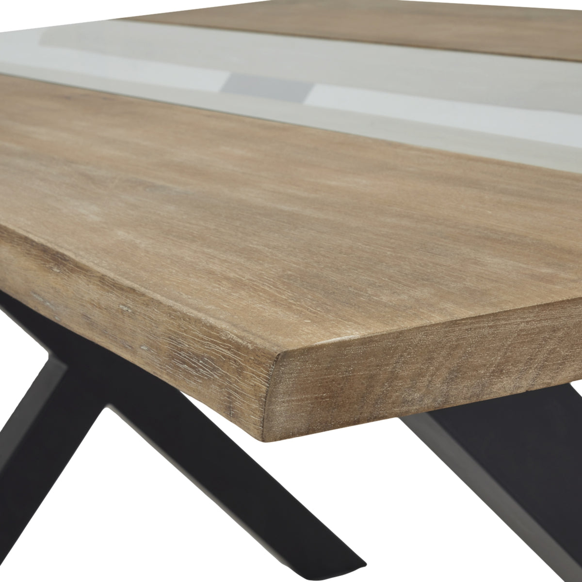 Live Edge Light Acacia River Dining Table