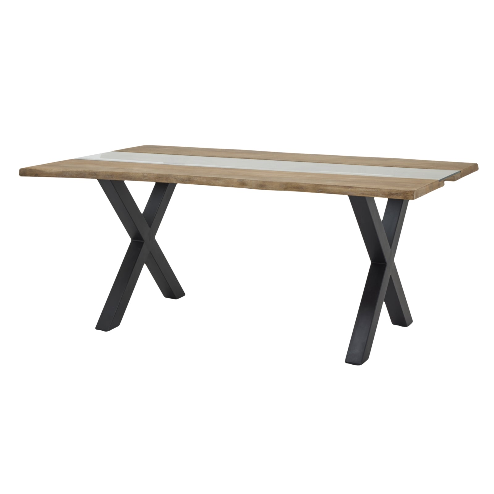 Live Edge Light Acacia River Dining Table